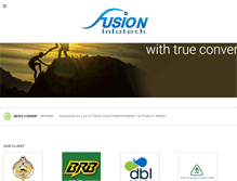 Tablet Screenshot of fusioninfotechltd.com